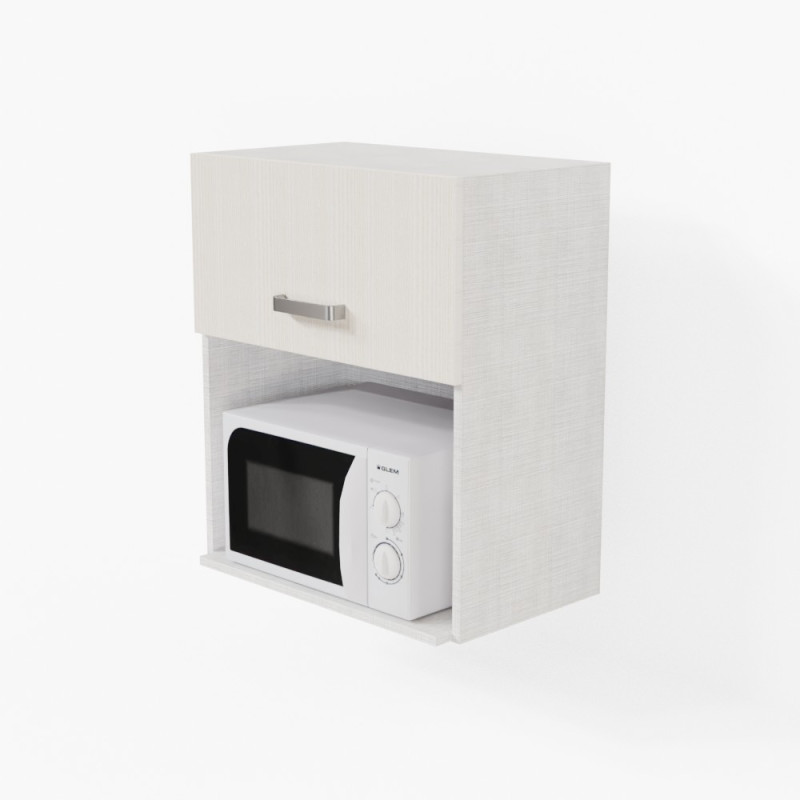 Meuble micro-ondes - 60 cm - Pin Blanc