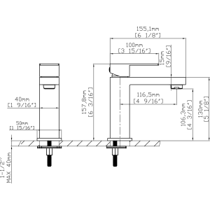 Mitigeur de lavabo infrarouge - PS561 - Aquabains