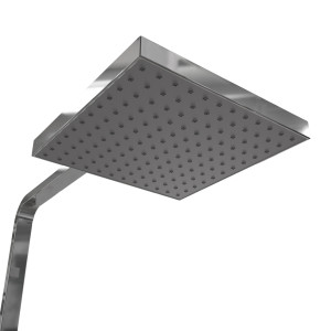 Paroi de douche d'angle avec une porte pivotante et retour fixe NERINA 80 cm  x 80 cm - Creazur Pro