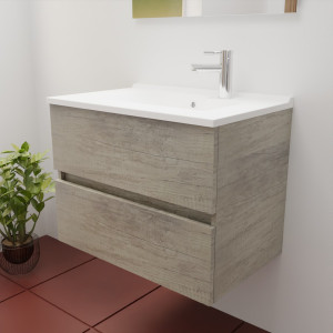 Caisson ROSINOX 70 cm avec plan vasque - Chêne