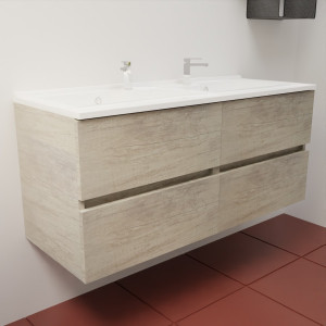 Caisson ROSINOX 120 cm avec plan vasque - Chêne