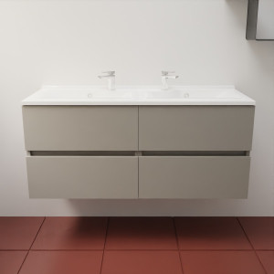 Caisson ROSINOX 120 cm avec plan vasque - Gris clair Mat