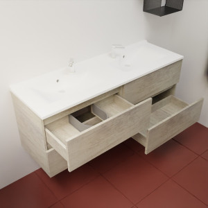 Caisson ROSINOX 140 cm avec plan vasque - Chêne