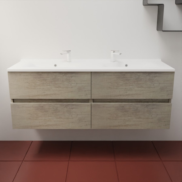 Caisson ROSINOX 140 cm avec plan vasque - Chêne