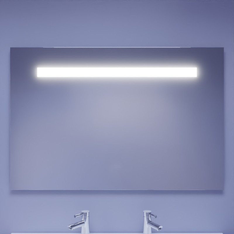 Miroir ELEGANCE 120x80 cm - éclairage intégré à LED etSANS interrupteur sensitif