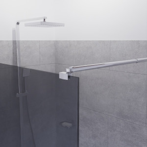 Paroi de douche miroir effet fumé 120 cm PSYCHE - Verre 8 mm securit Paroi de douche miroir PSYCHE - verre 8 mm - 120x200 cm