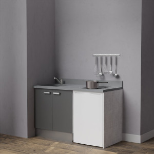 Kitchenette K17 - 140 cm avec emplacement réfrigérateur
