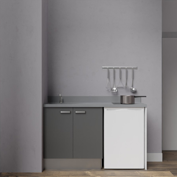 Kitchenette K17 - 140 cm avec emplacement réfrigérateur
