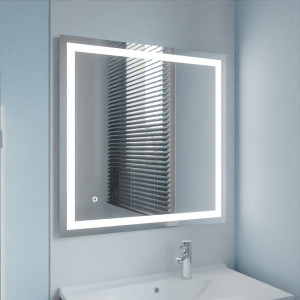 Miroir LED avec antibuée et interrupteur sensitif VISTA 80x80 cm