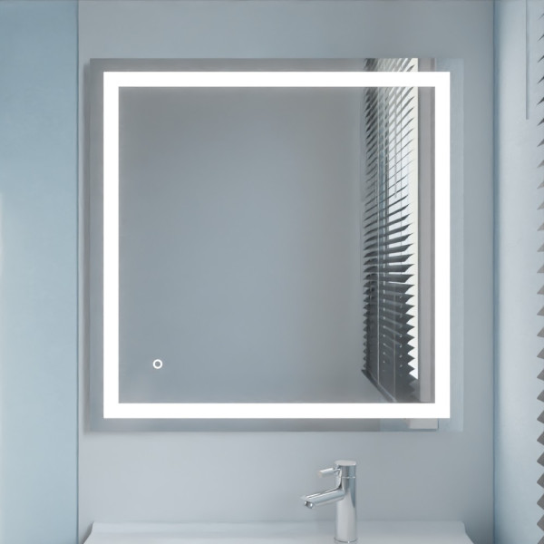 Miroir LED avec antibuée et interrupteur sensitif VISTA 80x80 cm