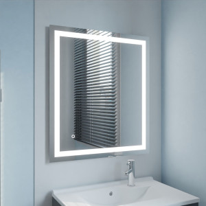 Miroir LED avec antibuée et interrupteur sensitif VISTA 70x80 cm