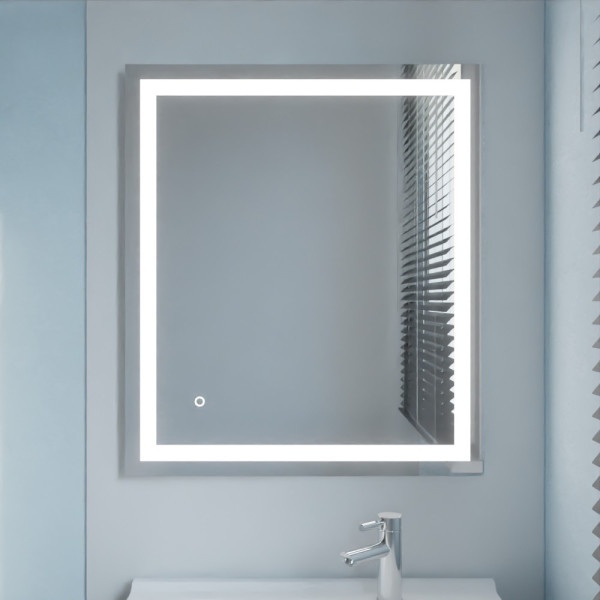 Miroir LED avec antibuée et interrupteur sensitif VISTA 70x80 cm