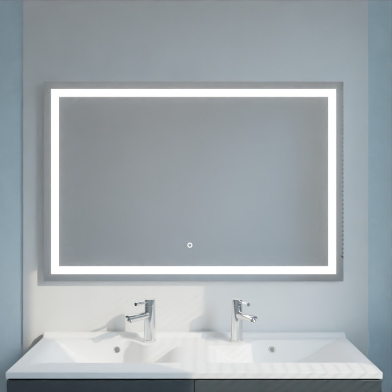 Miroir éclairant VISTA 120x80 cm - éclairage LED et interrupteur sensitif