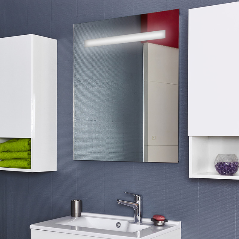 Miroir ELEGANCE 60x80 cm - éclairage intégré à LED et interrupteur sensitif