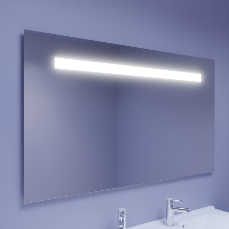 Miroir ELEGANCE 140x80 cm - éclairage intégré à LED etSANS interrupteur sensitif