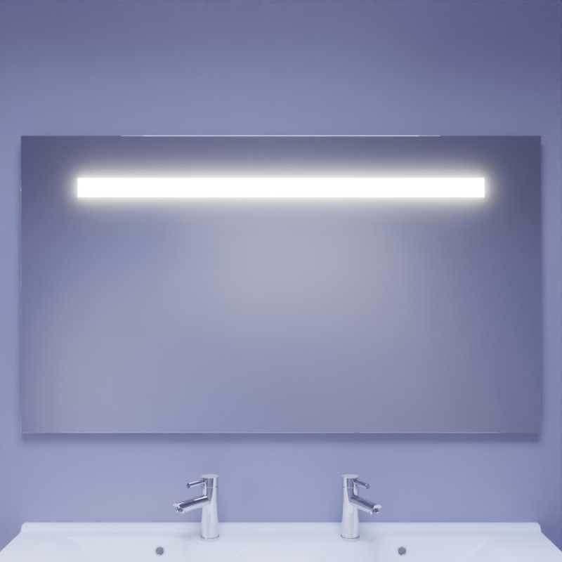Miroir ELEGANCE 140x80 cm - éclairage intégré à LED etSANS interrupteur sensitif