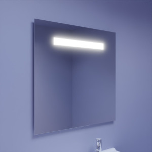 Miroir lumineux ELEGANCE 80x80 cm - éclairage intégré, bandeau LED en haut du miroir 
