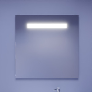 Miroir lumineux ELEGANCE 80x80 cm - éclairage intégré, bandeau LED en haut du miroir 