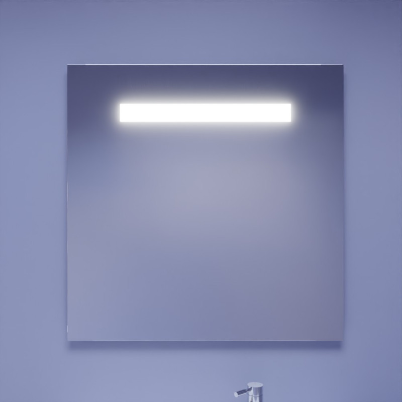 Miroir ELEGANCE 80x80 cm - éclairage intégré à LED et SANS interrupteur sensitif
