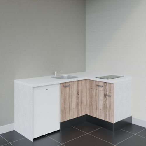 Kitchenette d'angle KA01L-PT électroménager inclus