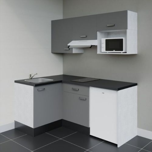 Kitchenette d'angle KA03L-PT électroménager inclus
