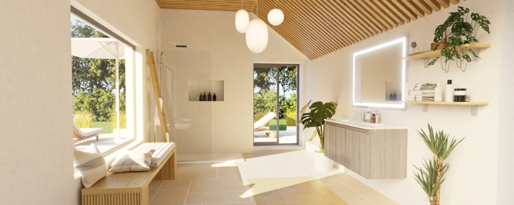 Salle de bain zen et naturelle esprit spa