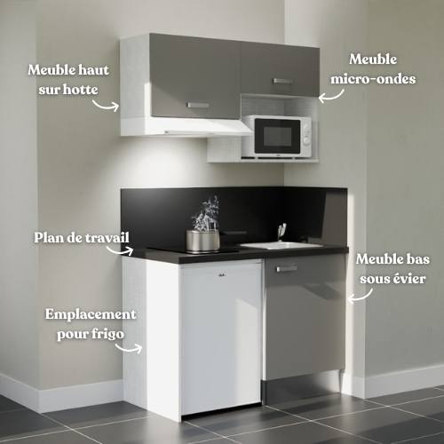 Kitchenette 120 cm modèle K02L Cuisibane