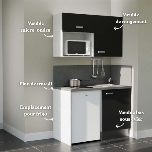 Kitchenette 120 cm modèle K07L Cuisibane