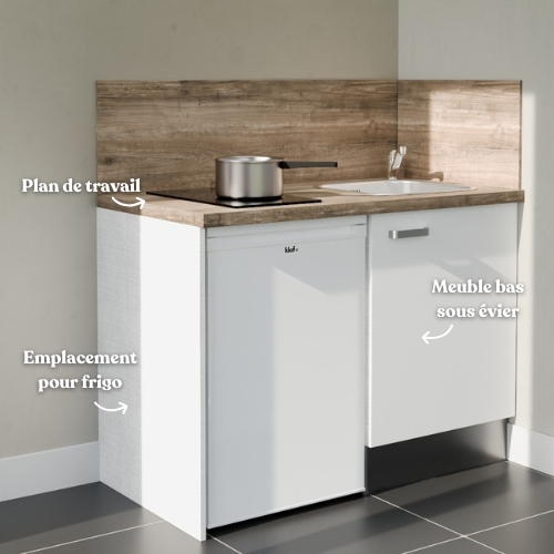 Kitchenette 120 cm modèle K08L Cuisibane