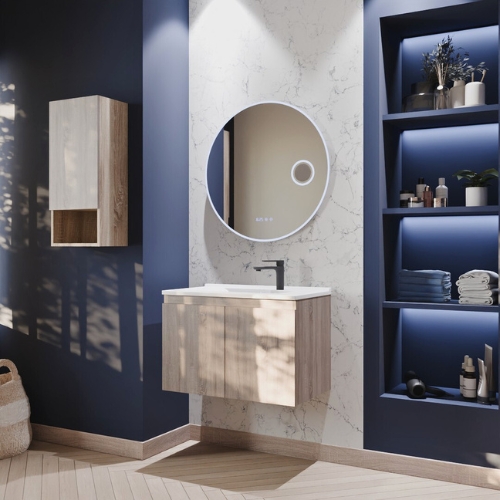 Meuble de salle de bain simple vasque en bois