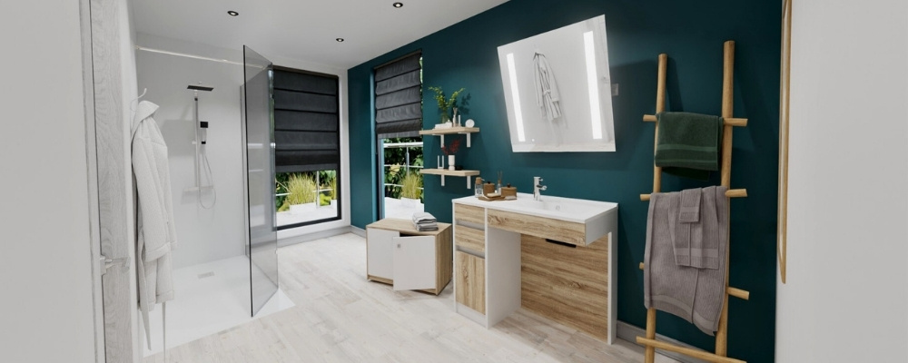 Aménager une salle de bain avec un meuble PMR design
