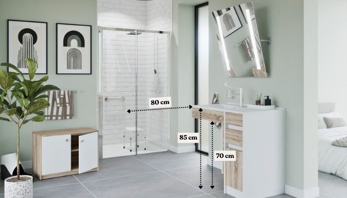 Salle de bain PMR-Meuble PMR-Normes et critères à respecter