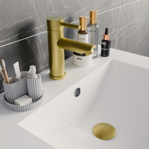 Mitigeur de salle de bain doré