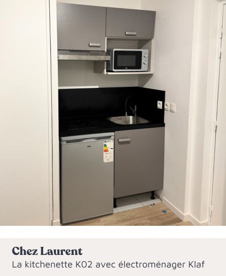 Litchenette K02L-PT avec électroménager KLAF - Cuisibane