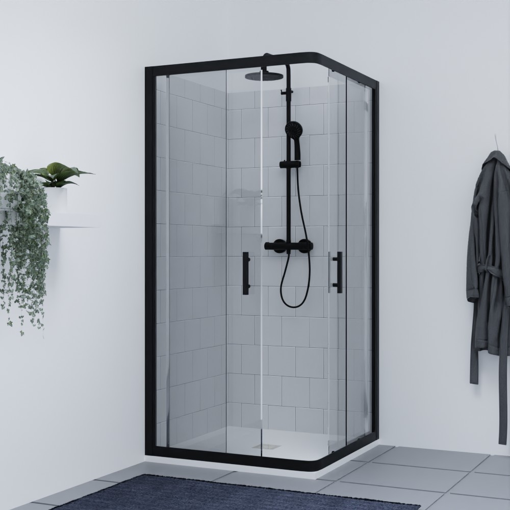 Paroi de douche coulissante en angle