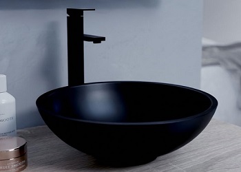 vasque à poser noir mat