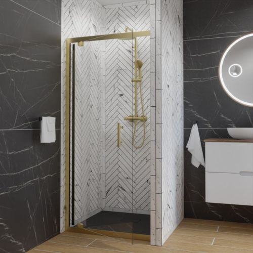 Porte de douche pivotante