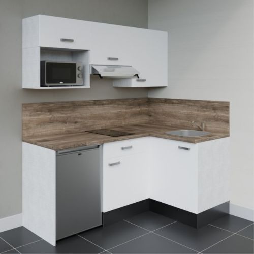 Kitchenette d'angle KA03L-PT électroménager inclus