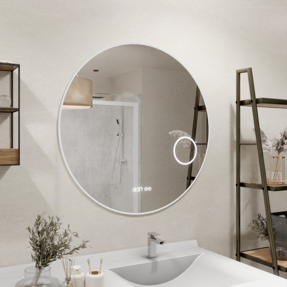 Miroir lumineux rond