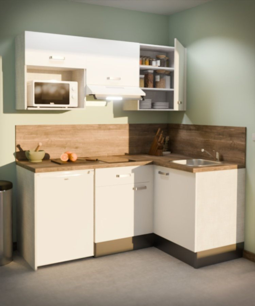 Kitchenette d’angle : la solution gain de place idéale pour les studios