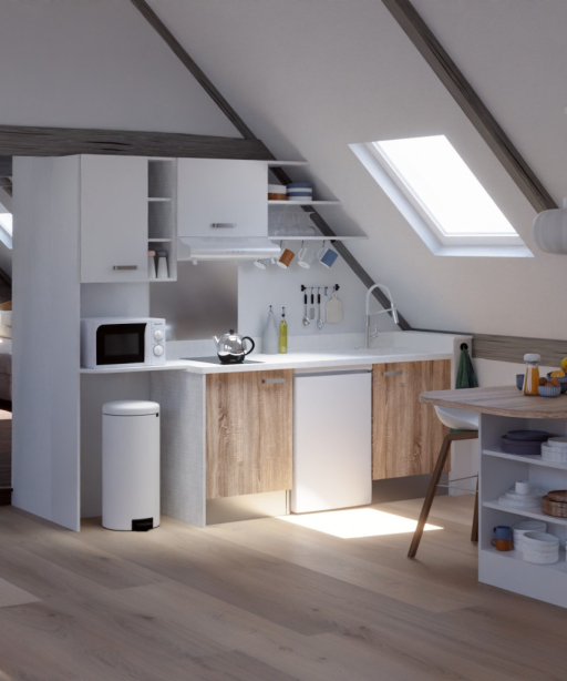 Aménager un espace cuisine dans un appartement sous pente : nos conseils   
