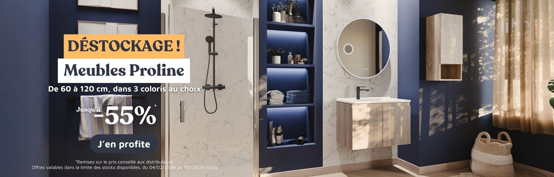 Meuble vasque de salle de bain_Collection Proline_du 17/02 au 01/03